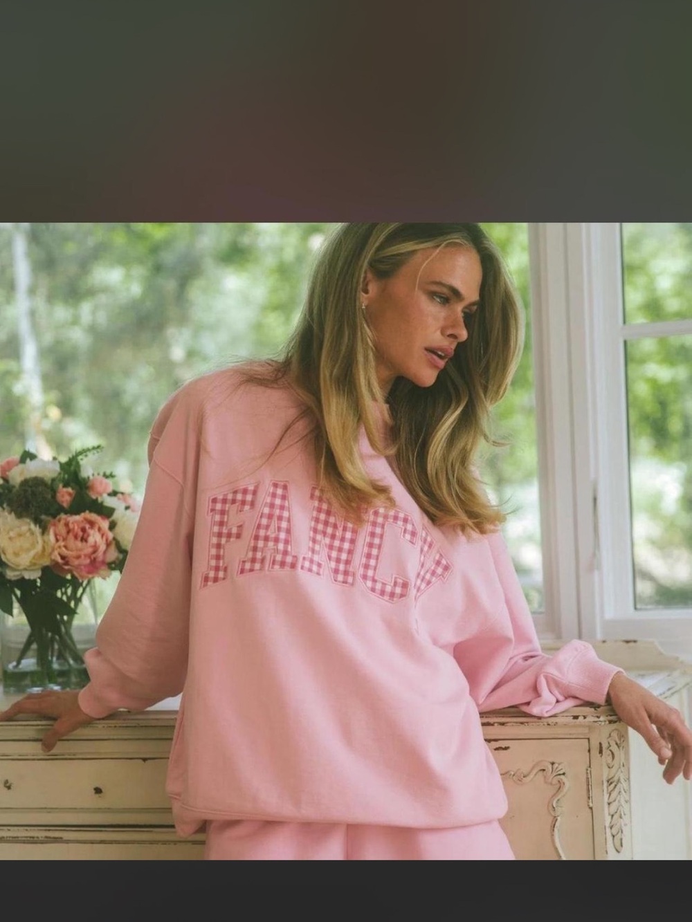 Pink fancy Pullover Sweatshirt and sweatshirts - Women